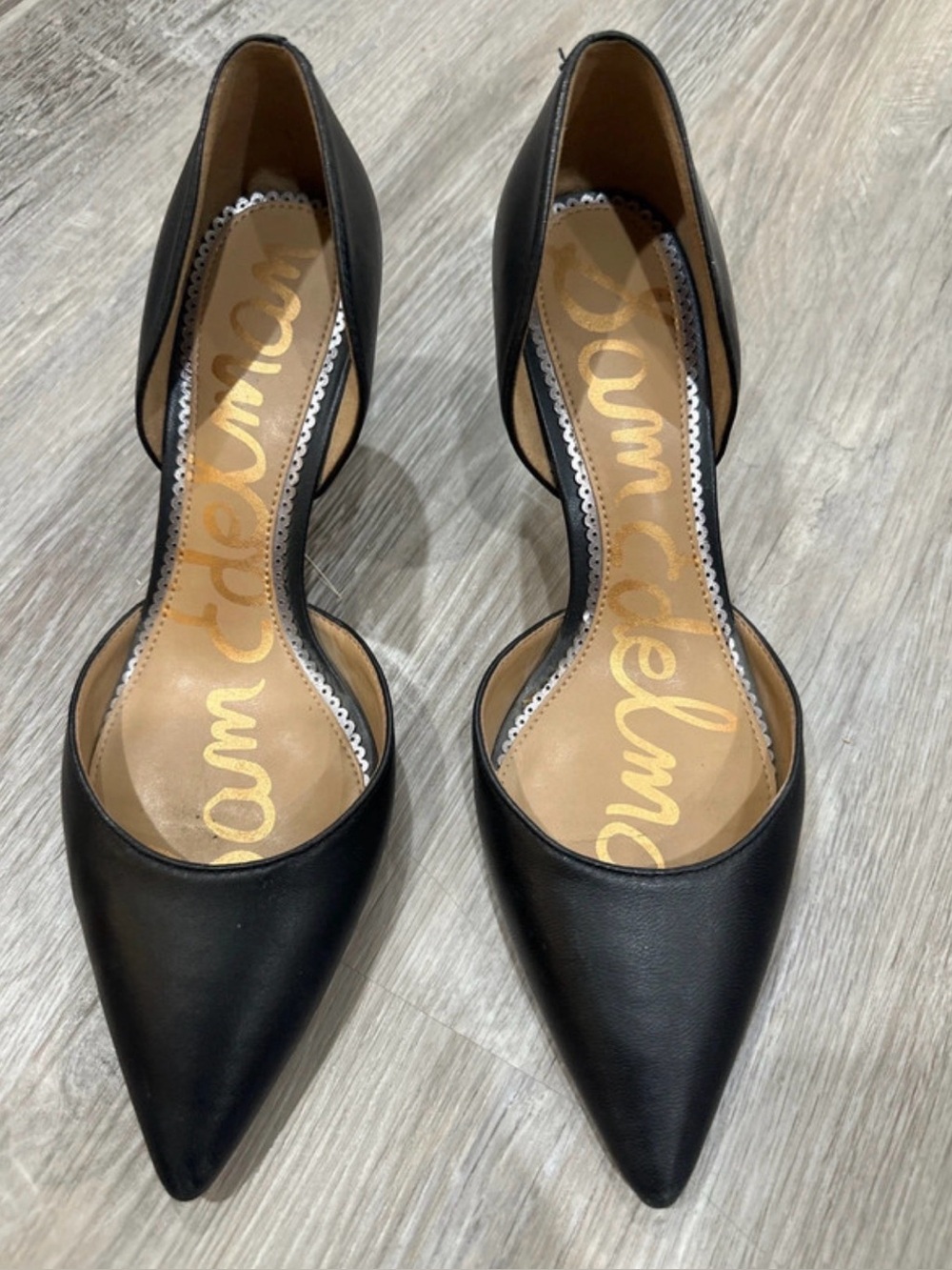 Sam Edelman Black Pointed D'Orsay Pumps